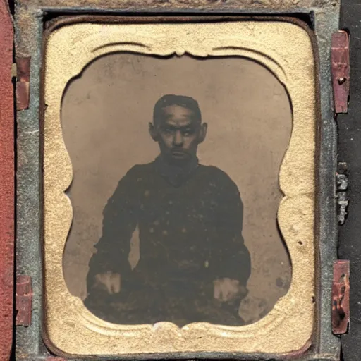 Image similar to opium dem, tintype,