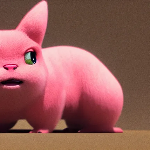 Prompt: photography of a realistic clefairy animal, ultra detailed, 8 k, cinematic lighting, natural background, trending on artstation, pokemon