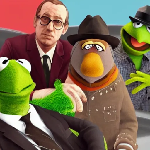 Prompt: muppets as characters in gta 5