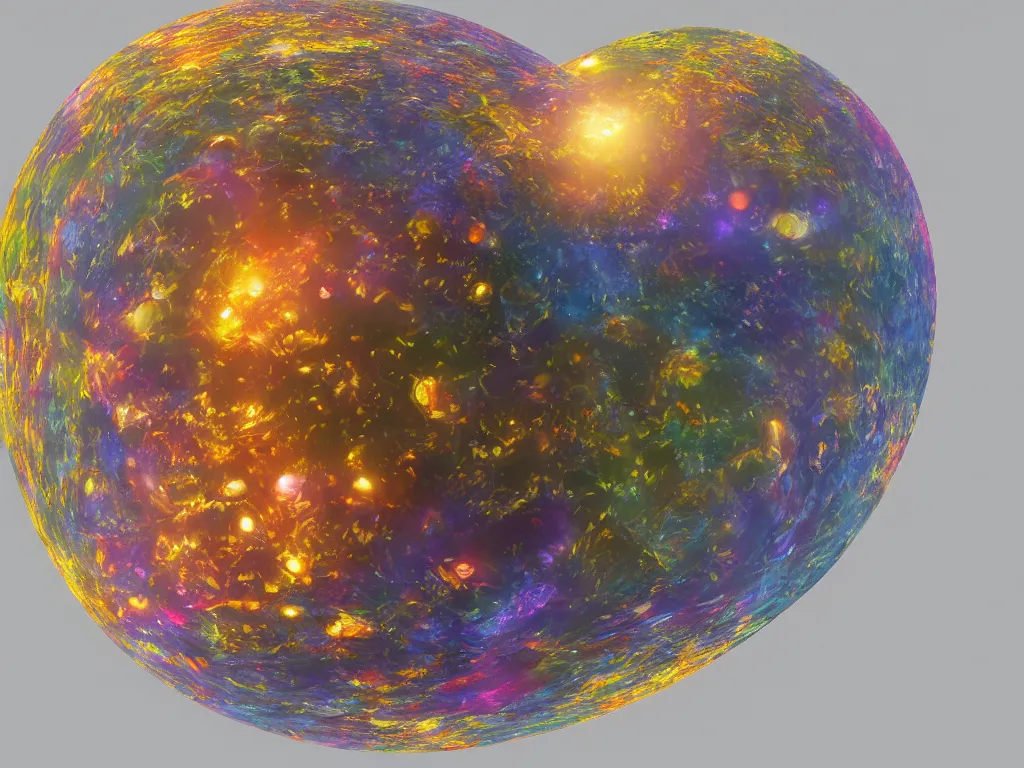 Image similar to 3 d render, sunlight study, the universe is a spheroid region 7 0 5 meters in diameter, art nouveau, by rachel ruysch and ( ( ( ( ( lisa frank ) ) ) ) ), 8 k, sharp focus, octane render