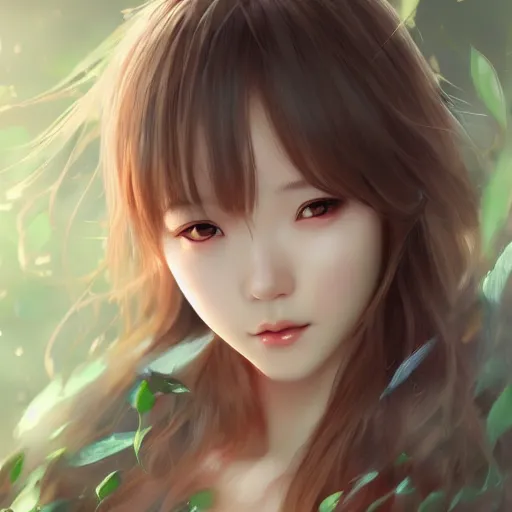 Image similar to realistic beautiful gorgeous natural cute fantasy japanese girl art drawn full HD 4K highest quality in artstyle by professional artists WLOP, Taejune Kim, yan gisuka, JeonSeok Lee, artgerm, Ross draws, Zeronis, Chengwei Pan on Artstation