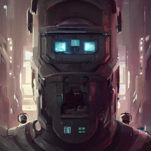 Image similar to scifi art by Greg Rutkowski, a man wearing futuristic riot control gear, claustrophobic and futuristic environment, detailed and intricate environment, high technology, highly detailed portrait, digital painting, artstation, concept art, smooth, sharp foccus ilustration, Artstation HQ