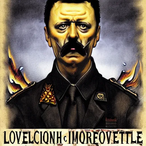 Prompt: igor ivanovich strelkov became an aggressive lovecraftian degenerate hellfire demon calling for total mobilization, photo - realistic, color image, 2 k, highly detailed, bodyhorror, occult art