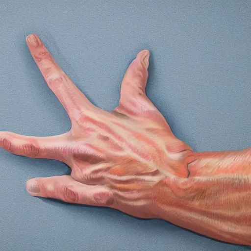 Image similar to photorealistic hand!!!!!, 4 k photorealism, by koryeba, andor kollar, pablo perdomo, serge minhulin, and anatomy for sculptors, trending on unsplash, 4 k quality, intricately defined, complexly detailed