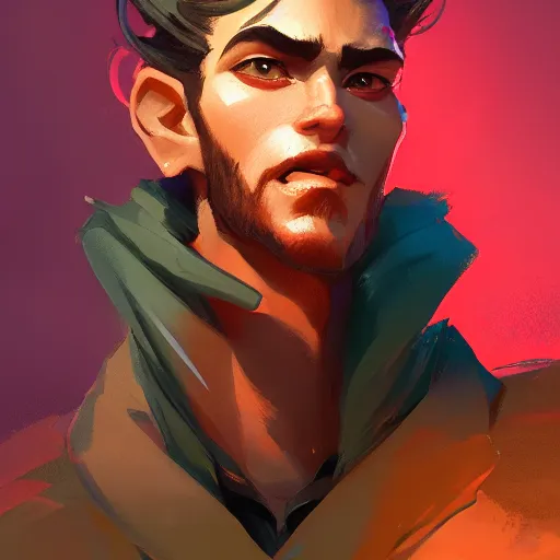 Image similar to handsome male portrait, maya ali mage, gloomhaven, dynamic lighting, gaudy colors, octane render aesthetic, matte painting concept art, official fanart behance hd artstation by jesper ejsing, by rhads and makoto shinkai and lois van baarle and ilya kuvshinov and rossdraws