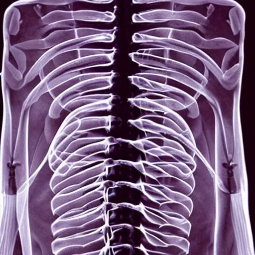 Image similar to parasite that attaches to the spine, x - ray