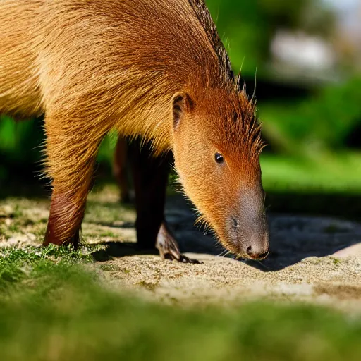 Image similar to photo of a capybara eating a nvidia gtx 1 9 9 0 graphic card, nature photography, 8 k, canon 3 0 0 mm, professional photographer, 4 0 mp, lifelike, top - rated, award winning, realistic, sharp, no blur, edited, corrected, trending