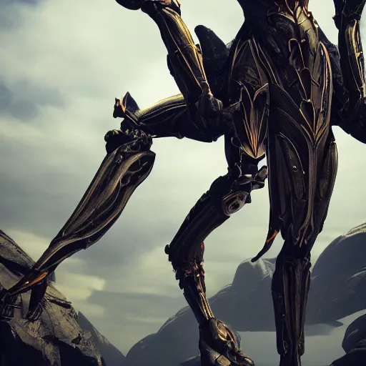 Prompt: high quality bug pov shot, of a highly detailed beautiful Giant female warframe, looming over you, unaware of your existence, highly detailed art, epic cinematic shot, realistic, professional digital art, high end digital art, furry art, DeviantArt, artstation, Furaffinity, 8k HD render, epic lighting, depth of field