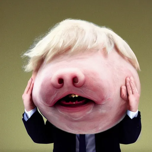 Prompt: boris johnson throwing a blobfish that looks like a grenade, photorealistic, ultra high detail, 8 k