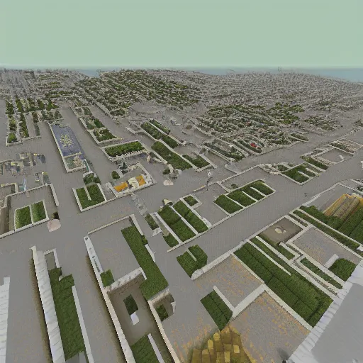 Prompt: the city of Tel Aviv in Minecraft