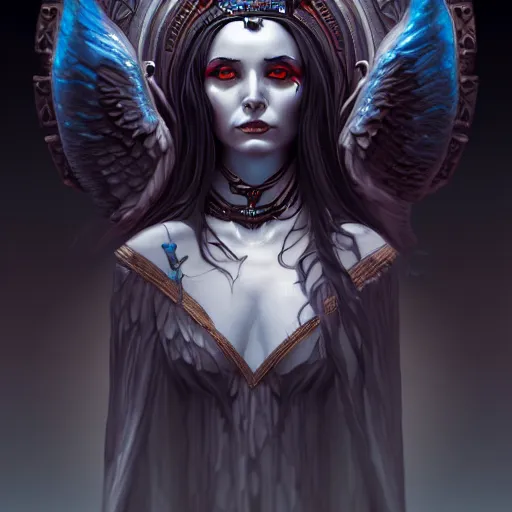 Image similar to Goddess of death, highly detailed, digital painting, artstation, concept art, smooth, sharp focus, illustration