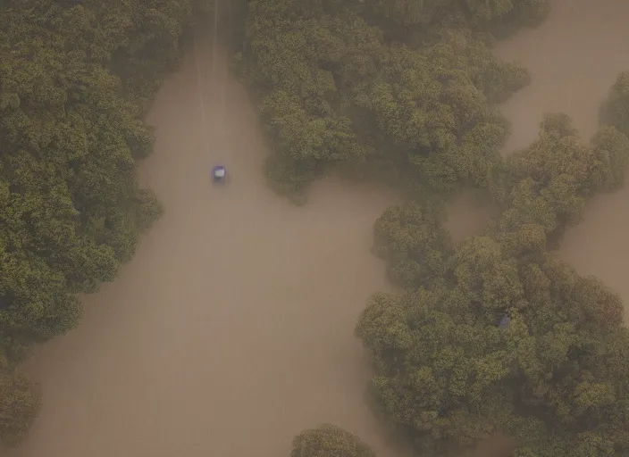 Image similar to A very high resolution image from a new movie, landscape, raining, hot, directed by wes anderson