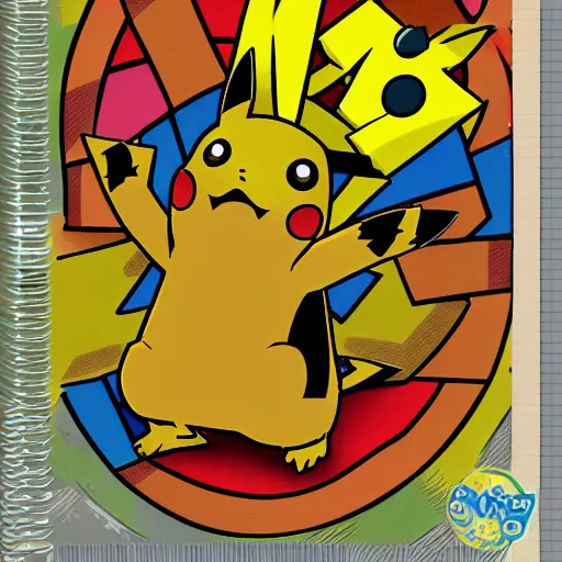 Image similar to pikachu, by ken sugimori, warm colors, cozy, sticker, planner sticker