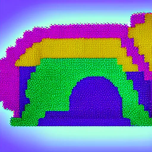 Image similar to hamster made out of large blocky rainbow gems, 8 k hd