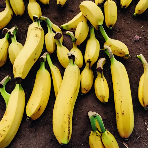 Image similar to bananas. bananas everywhere. they are falling everywhere. the ground is bananas.