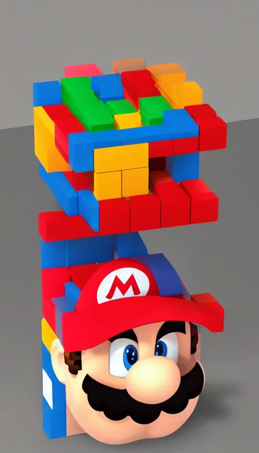 Prompt: mario question block, award winning photo