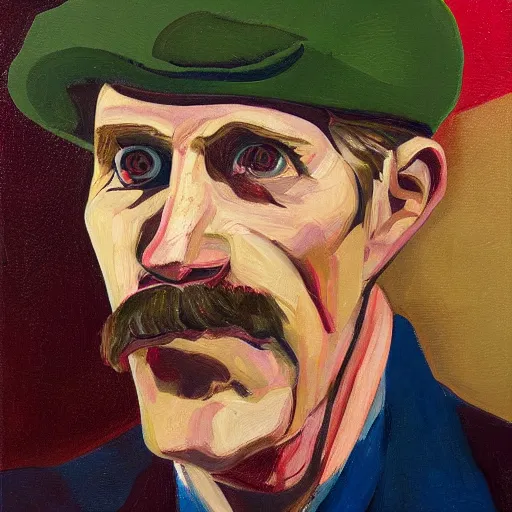 Image similar to portrait of billy childish, by dana schutz