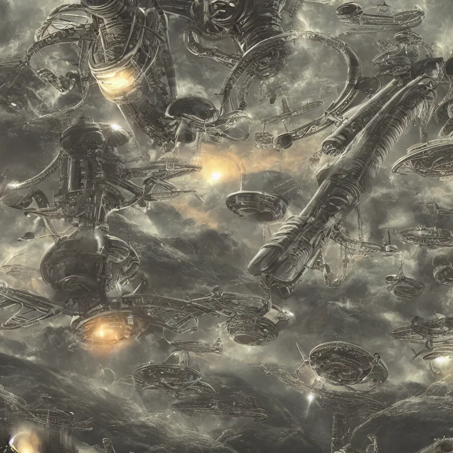 Prompt: realistic extremely detailed image of aliens and ufos ##Ufos## 8k masterpiece Ufos, vivid, japanese kanji everywhere, japanese kanji, kanji
