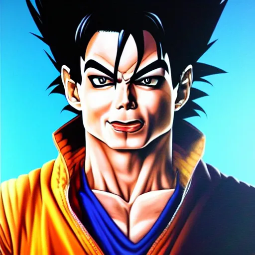 Prompt: ultra realistic portrait painting of michael jackson as vegeta, art by akira toriyama, 4 k, dragon ball artstyle, cel shaded, highly detailed, epic lighting