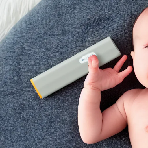 Image similar to baby with a juul