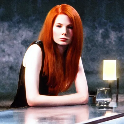 Image similar to Amy Pond having a drink with James Bond