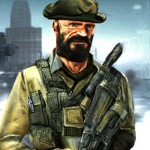 Image similar to captain price in battlefield 2 0 4 2