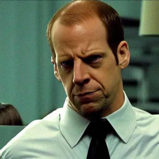 Image similar to Toby Flenderson as neo in the matrix