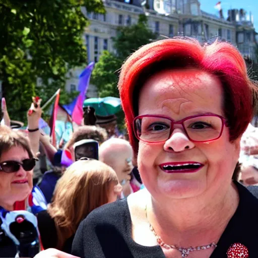 Image similar to Christine Boutin at the lgbt pride