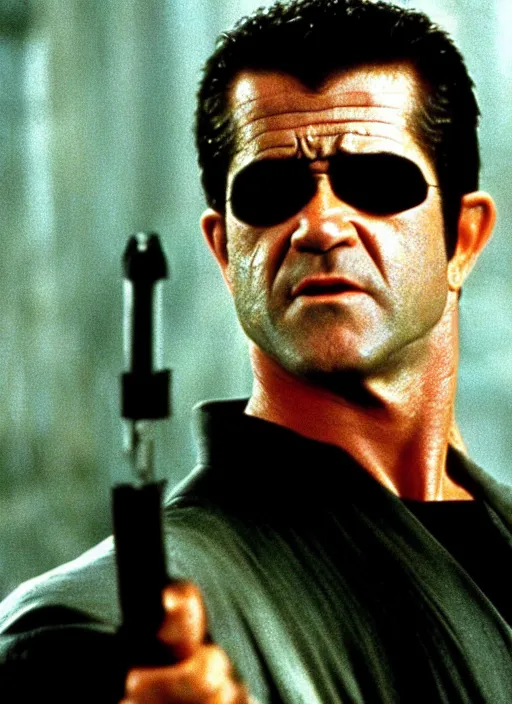 Image similar to Mel Gibson in the matrix