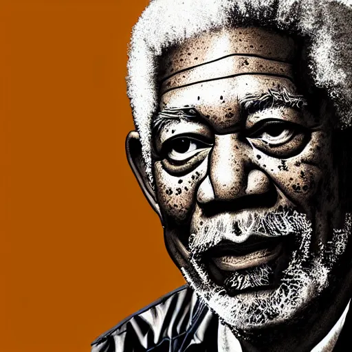 Image similar to normal map of Morgan freeman