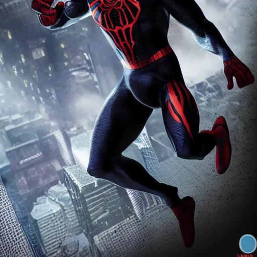 Image similar to black spider - man suit with white web lining, cinematic, volumetric lighting, realistic, hyperdetailed, photorealistic, photograph