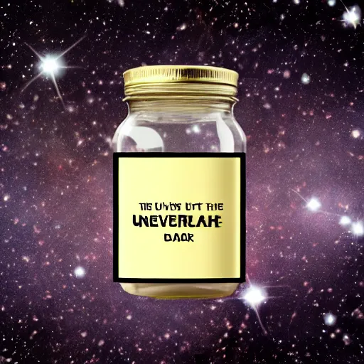 Image similar to the universe contained in a jar