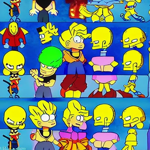 Image similar to sponge bob in dragon ball z style