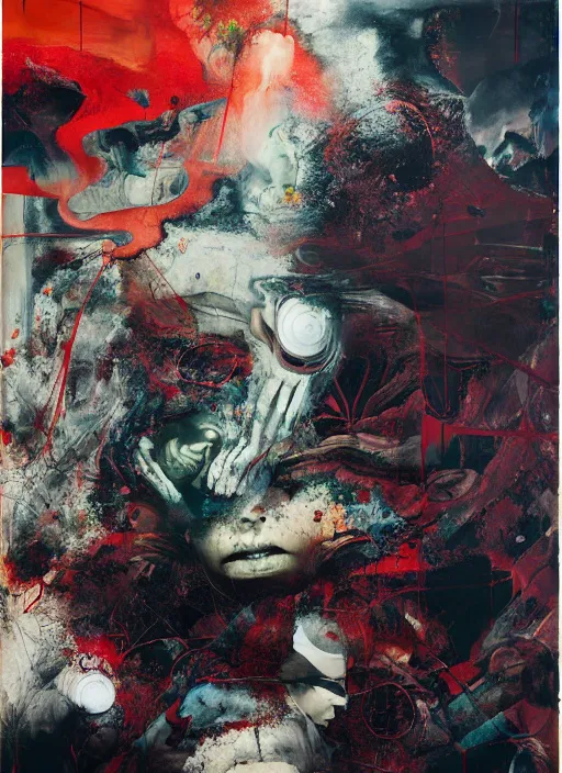 Prompt: alien landscape, a brutalist designed, gothic, rich deep colours, painted by francis bacon, adrian ghenie, james jean and petra cortright, part by gerhard richter, part by takato yamamoto. 8 k masterpiece