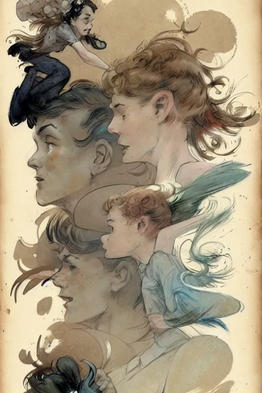 Image similar to (((((1950s graphic novel page layout. muted colors.))))) by Jean-Baptiste Monge !!!!!!!!!!!!!!!!!!!!!!!!!!!