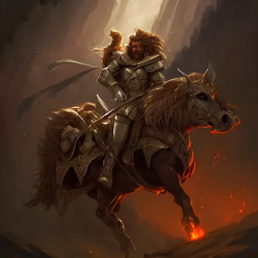 Prompt: Centaur Centaur Centaur Centaur :: Paladin, fearsome, beautiful, DnD character art portrait, male centaur centaur chimera, plate armor, matte fantasy painting, DeviantArt Artstation, by Jason Felix by Steve Argyle by Tyler Jacobson by Peter Mohrbacher, cinematic lighting.