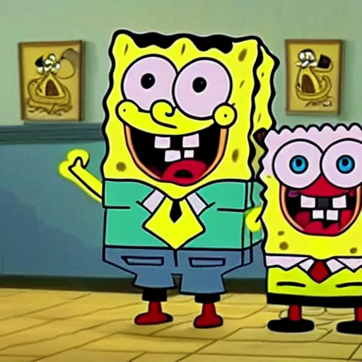 Prompt: spongebob squarepants, horror