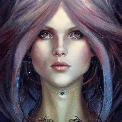 Prompt: a portrait in the style of anna dittmann and donato giancola and james jean.