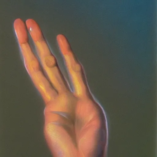 Prompt: a hand by boris vallejo