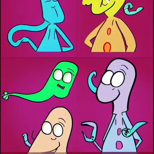 Image similar to giga chad, handsome, handsome squidward, cartoon network style, strong chin, detailed lines, vivid colors