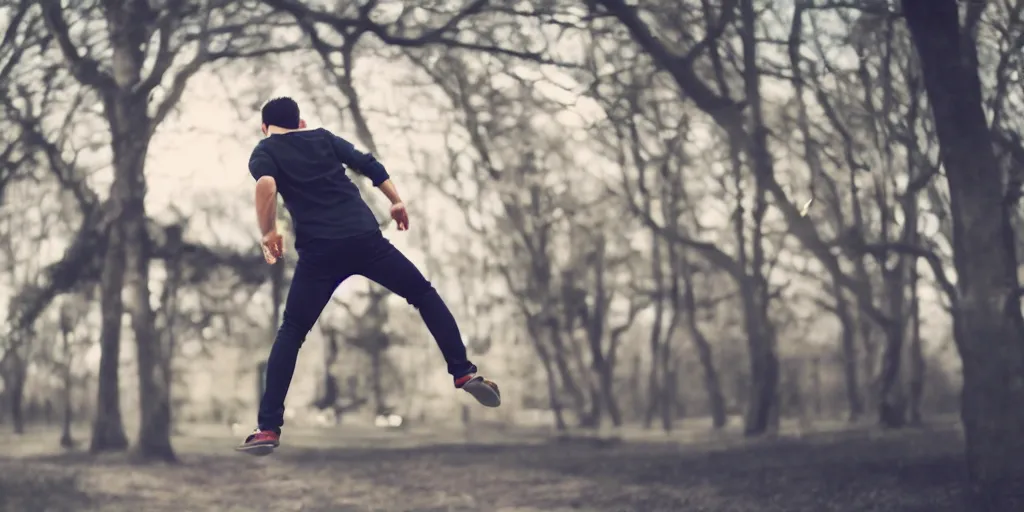 Image similar to a photo realistic image a person jumping out of a smartphone screen