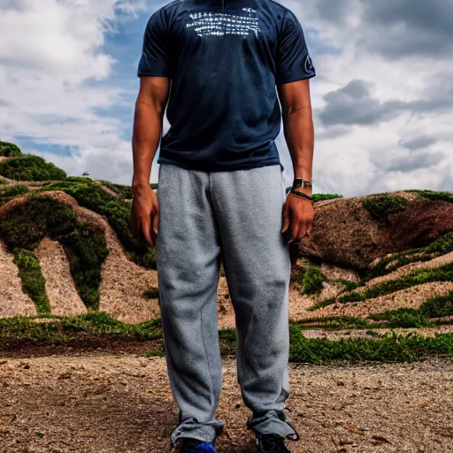 Image similar to will smith with his pants pulled up high, canon eos r 3, f / 1. 4, iso 2 0 0, 1 / 1 6 0 s, 8 k, raw, unedited, symmetrical balance, wide angle