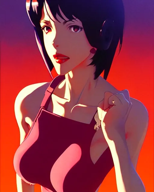 Image similar to faye valentine from cowboy bebop | | fine detail!! anime!! realistic shaded lighting!! poster by ilya kuvshinov katsuhiro otomo ghost - in - the - shell, magali villeneuve, artgerm, jeremy lipkin and michael garmash and rob rey