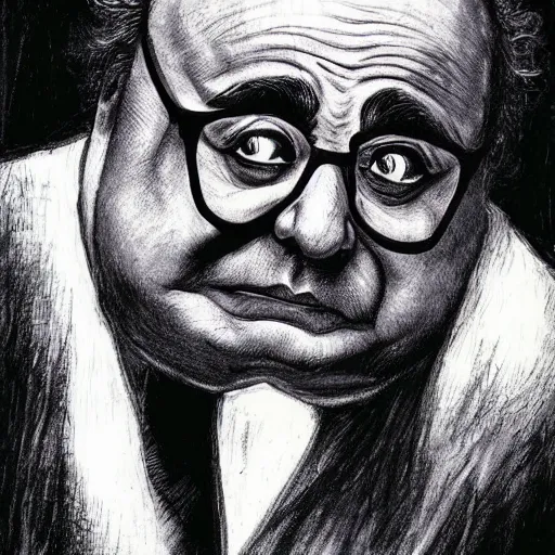 Prompt: danny devito in berzerk, art by kentaro miura