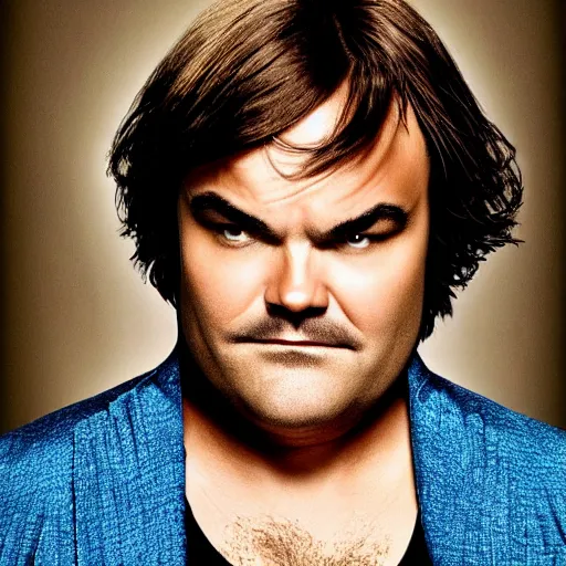 Image similar to jack black as derek zoolander, highly detailed, high resolution, trending, award winning photography