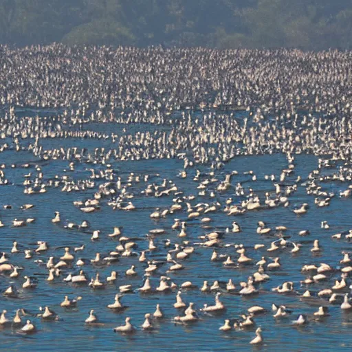 Image similar to several hundred geese