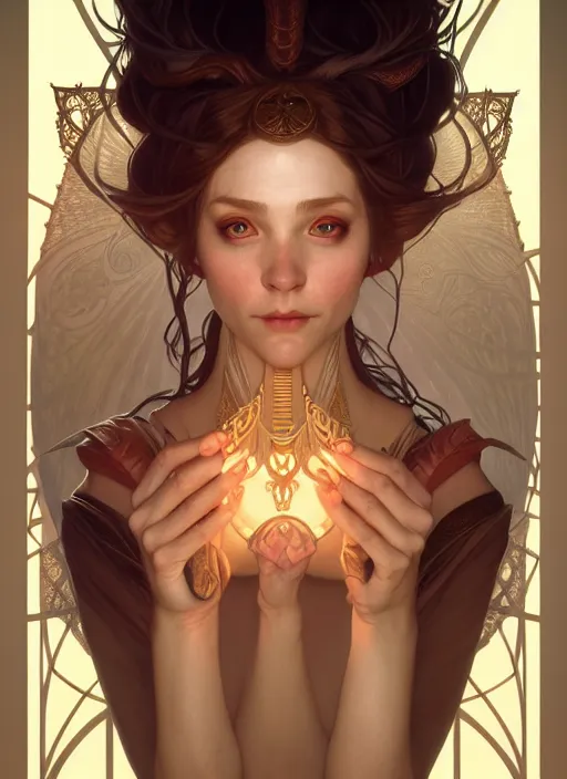 Image similar to symmetry!! portrait of elf, fantasy, intricate, highly detailed, dynamic lighting, digital art, digital painting, artstation, wlop, sharp focus, illustration, art by artgerm and greg rutkowski and alphonse mucha, 8 k