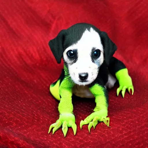 Image similar to photo of a reptilian dragon puppy