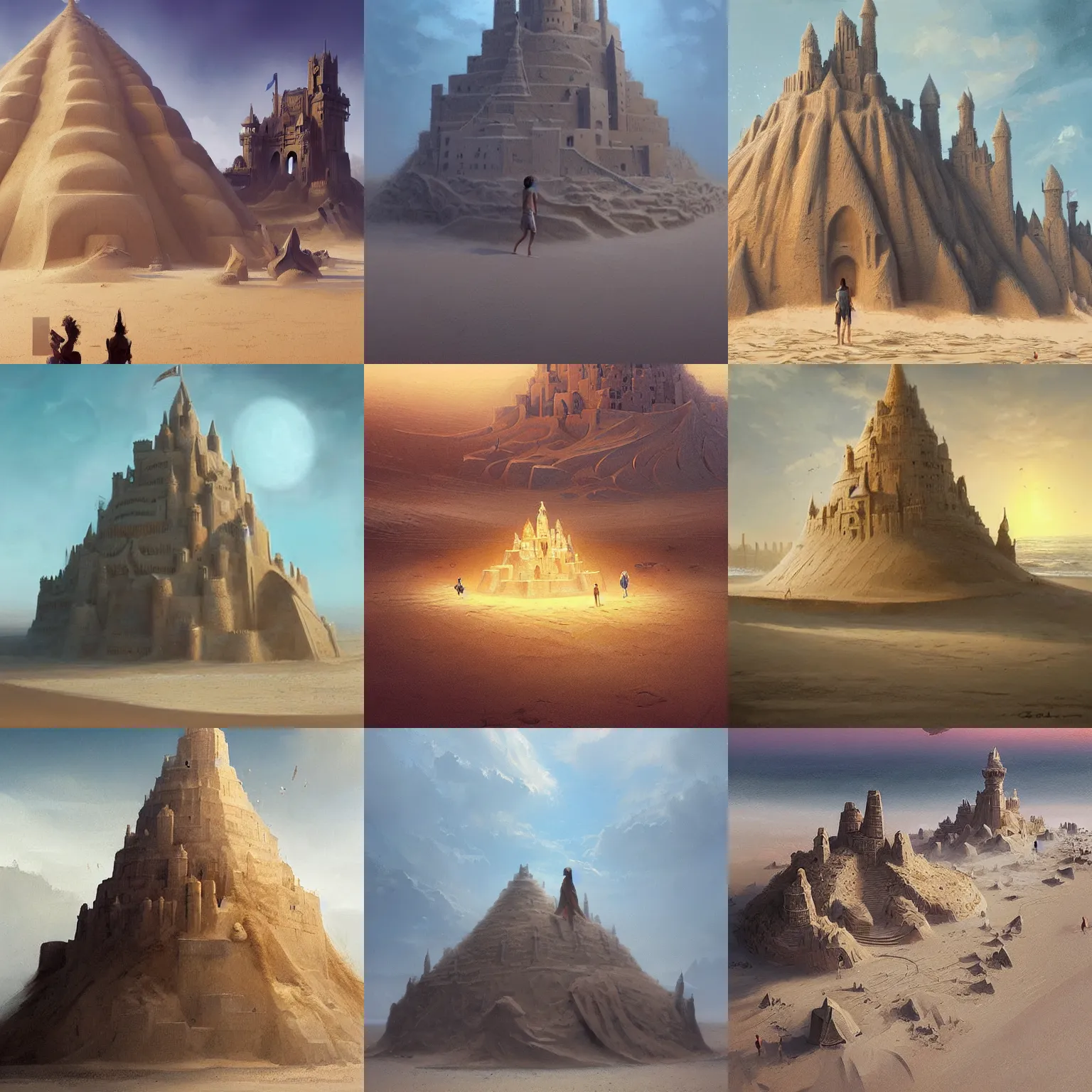 Prompt: a giant sand castle,digital art,ultra realistic,ultra detailed,art by greg rutkowski