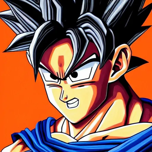 san goku super saiyan 1 0 0 in dragon ball z by akira, Stable Diffusion